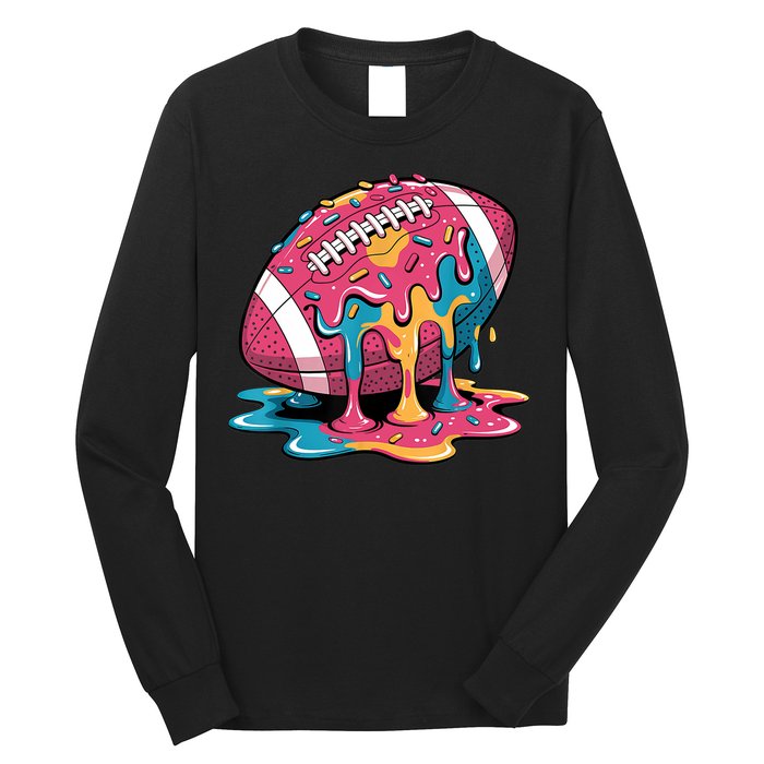 Football Drip For Lineman WR QB RB Ice Cream Sprinkles Long Sleeve Shirt