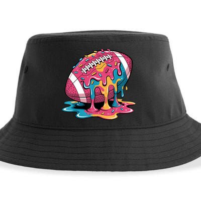Football Drip For Lineman WR QB RB Ice Cream Sprinkles Sustainable Bucket Hat