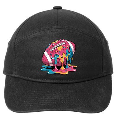 Football Drip For Lineman WR QB RB Ice Cream Sprinkles 7-Panel Snapback Hat