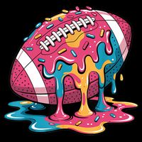 Football Drip For Lineman WR QB RB Ice Cream Sprinkles 7-Panel Snapback Hat