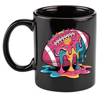 Football Drip For Lineman WR QB RB Ice Cream Sprinkles 11oz C Handle Ceramic Mug