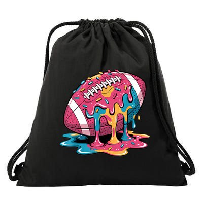 Football Drip For Lineman WR QB RB Ice Cream Sprinkles Drawstring Bag