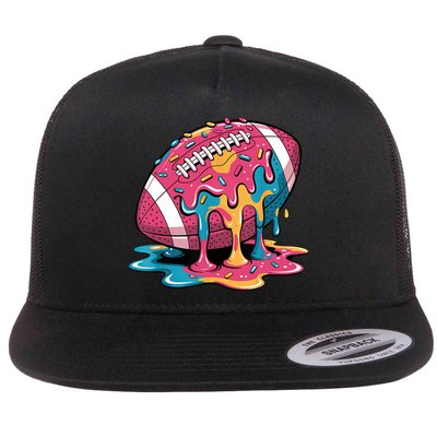 Football Drip For Lineman WR QB RB Ice Cream Sprinkles Flatbill Hat