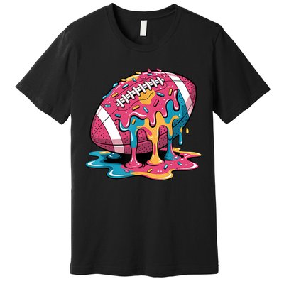 Football Drip For Lineman WR QB RB Ice Cream Sprinkles Premium T-Shirt