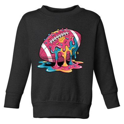 Football Drip For Lineman WR QB RB Ice Cream Sprinkles Toddler Sweatshirt