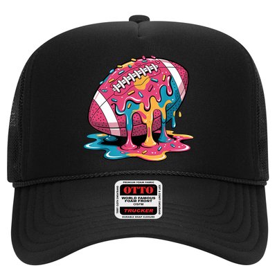 Football Drip For Lineman WR QB RB Ice Cream Sprinkles Trucker Hat