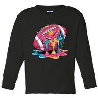 Football Drip For Lineman WR QB RB Ice Cream Sprinkles Toddler Long Sleeve Shirt