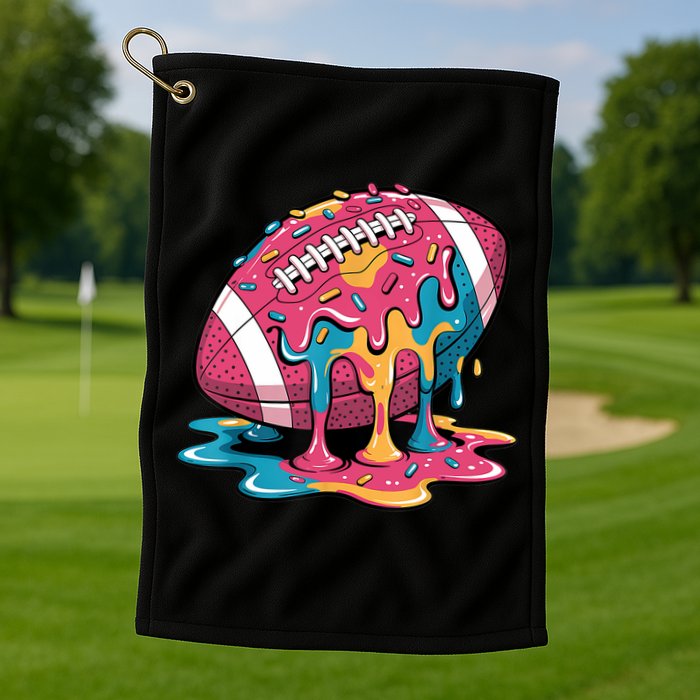 Football Drip For Lineman WR QB RB Ice Cream Sprinkles Golf Towel