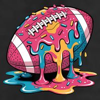 Football Drip For Lineman WR QB RB Ice Cream Sprinkles Golf Towel