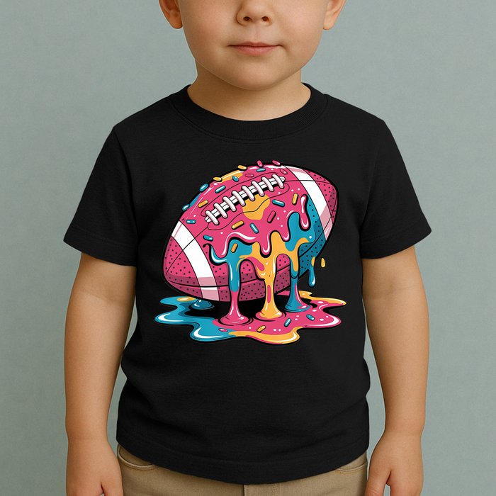 Football Drip For Lineman WR QB RB Ice Cream Sprinkles Toddler T-Shirt