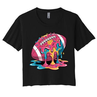 Football Drip For Lineman WR QB RB Ice Cream Sprinkles Crop Top