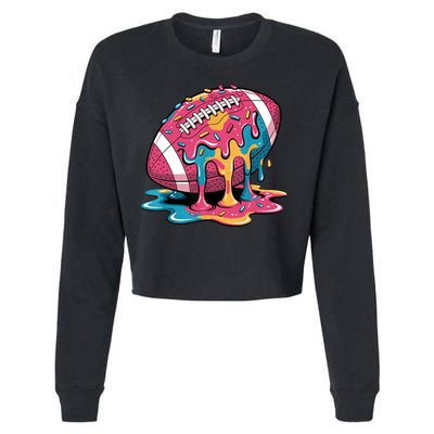 Football Drip For Lineman WR QB RB Ice Cream Sprinkles Cropped Pullover Crew