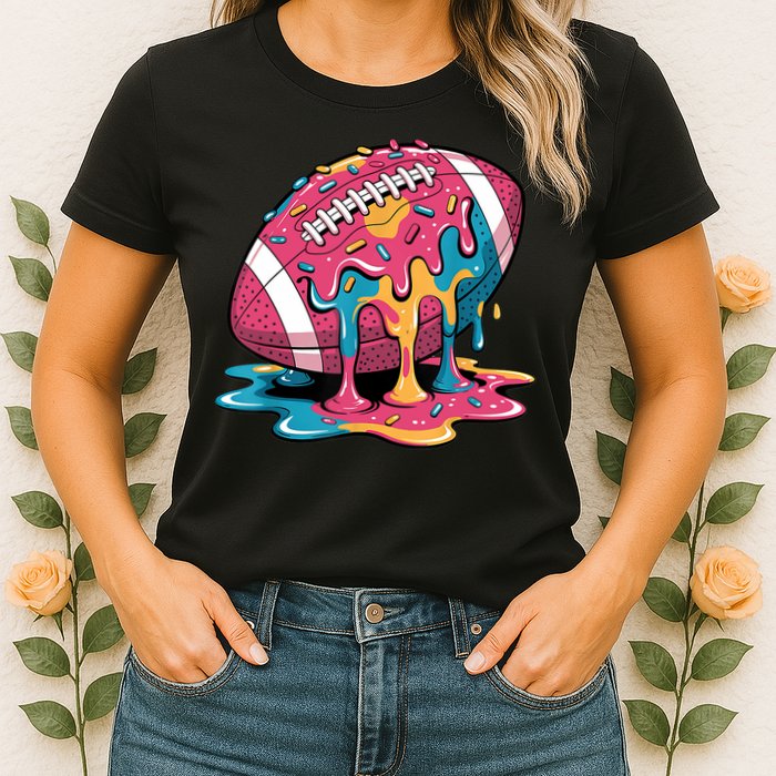 Football Drip For Lineman WR QB RB Ice Cream Sprinkles Womens T-Shirt