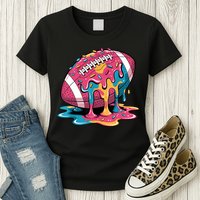 Football Drip For Lineman WR QB RB Ice Cream Sprinkles Womens T-Shirt