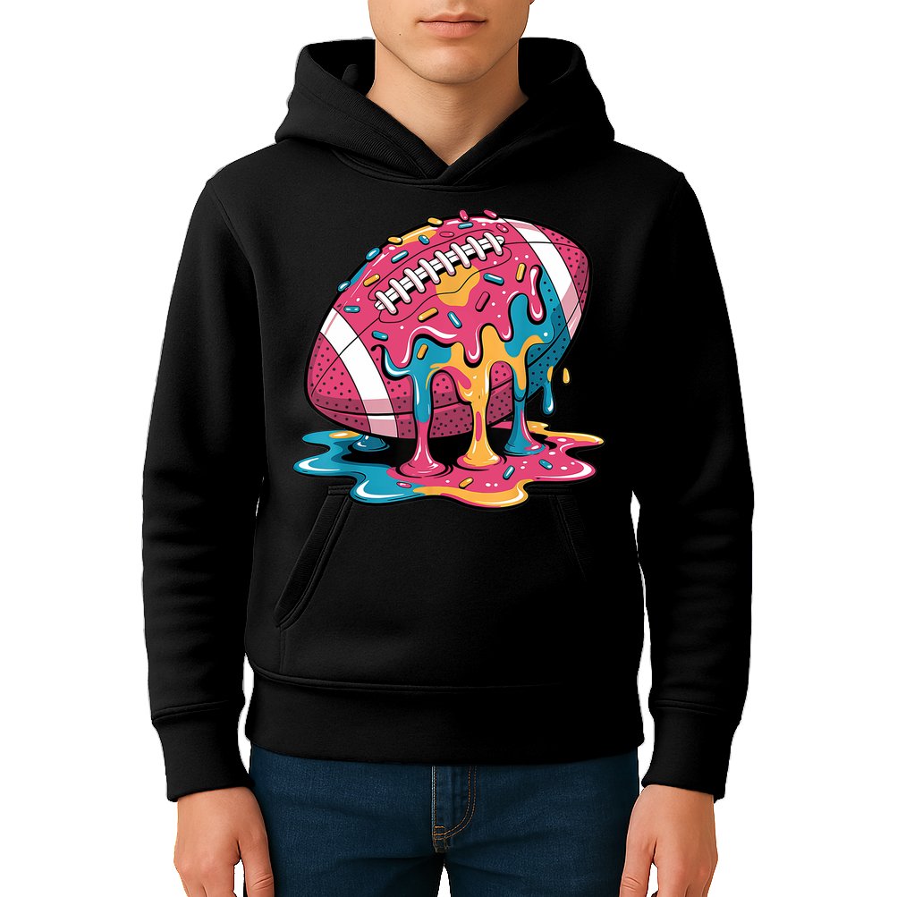 Football Drip For Lineman WR QB RB Ice Cream Sprinkles Kids Hoodie