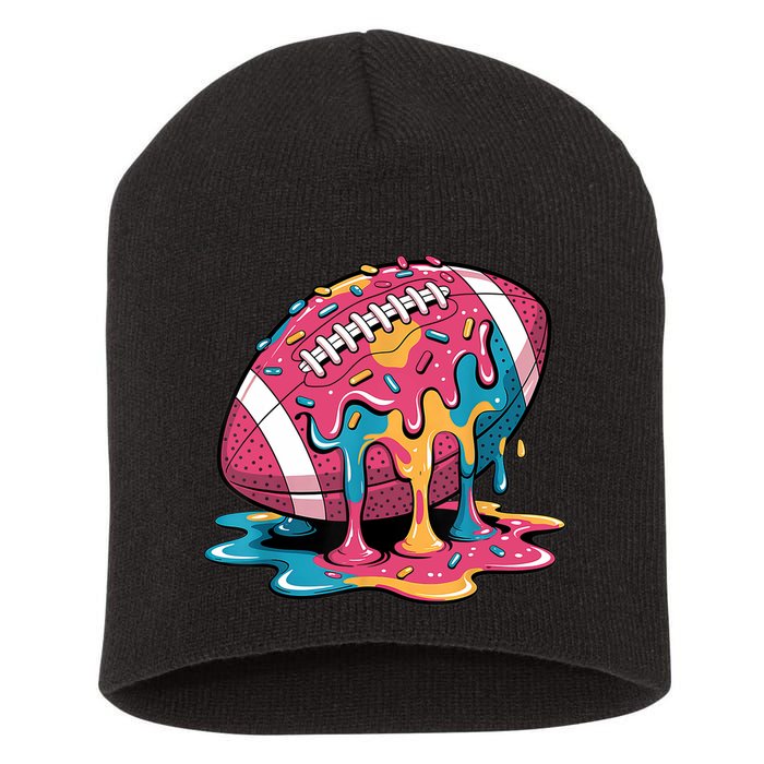 Football Drip For Lineman WR QB RB Ice Cream Sprinkles Short Acrylic Beanie