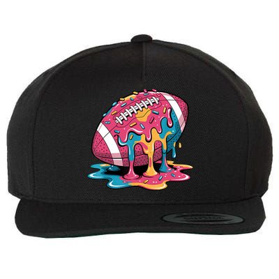 Football Drip For Lineman WR QB RB Ice Cream Sprinkles Wool Snapback Cap