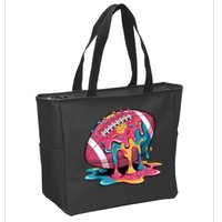 Football Drip For Lineman WR QB RB Ice Cream Sprinkles Zip Tote Bag