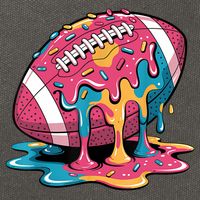 Football Drip For Lineman WR QB RB Ice Cream Sprinkles Cotton Canvas Backpack