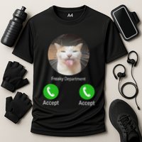Freaky Department Funny Cat Meme Performance Shirt