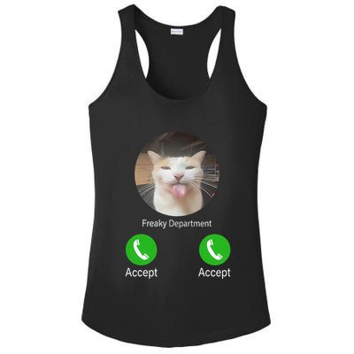 Freaky Department Funny Cat Meme Ladies PosiCharge Competitor Racerback Tank
