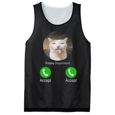 Freaky Department Funny Cat Meme Mesh Reversible Basketball Jersey Tank