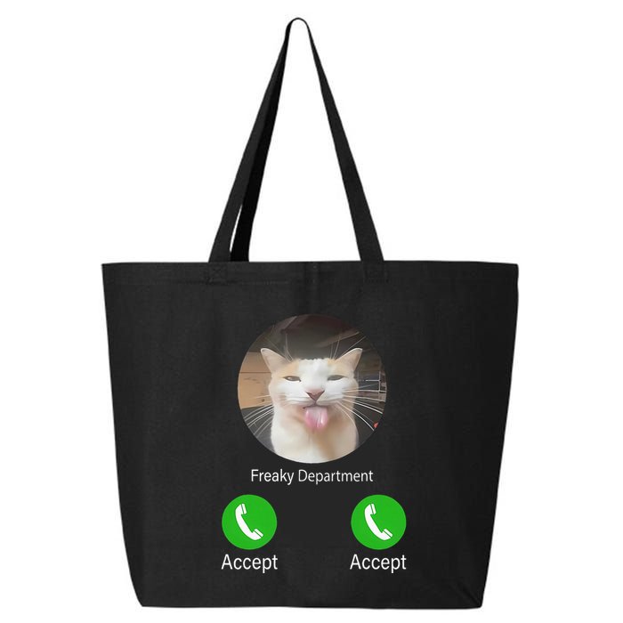 Freaky Department Funny Cat Meme 25L Jumbo Tote