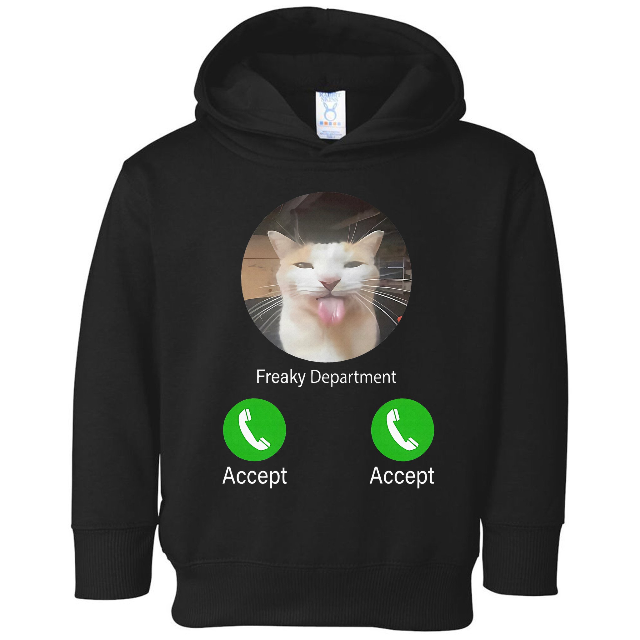 Freaky Department Funny Cat Meme Toddler Hoodie