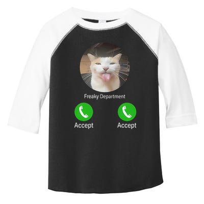 Freaky Department Funny Cat Meme Toddler Fine Jersey T-Shirt