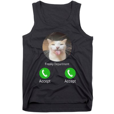 Freaky Department Funny Cat Meme Tank Top