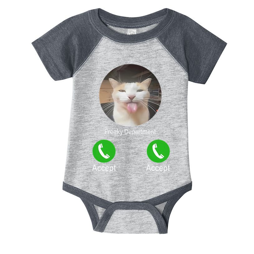 Freaky Department Funny Cat Meme Infant Baby Jersey Bodysuit