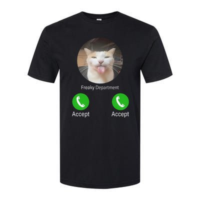 Freaky Department Funny Cat Meme Softstyle CVC T-Shirt