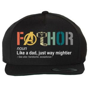 Fathor Definition Father's Day Gift Viking Hero Wool Snapback Cap