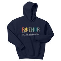 Fathor Definition Father's Day Gift Viking Hero Kids Hoodie