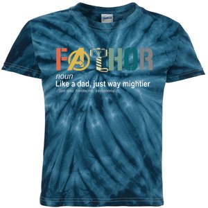 Fathor Definition Father's Day Gift Viking Hero Kids Tie-Dye T-Shirt