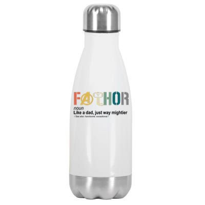 Fathor Definition Father's Day Gift Viking Hero Stainless Steel Insulated Water Bottle