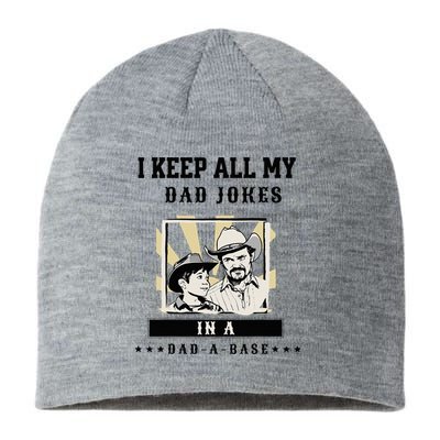 Fathers Day Funny Dad Jokes In Dad A Base Vintage Sustainable Beanie