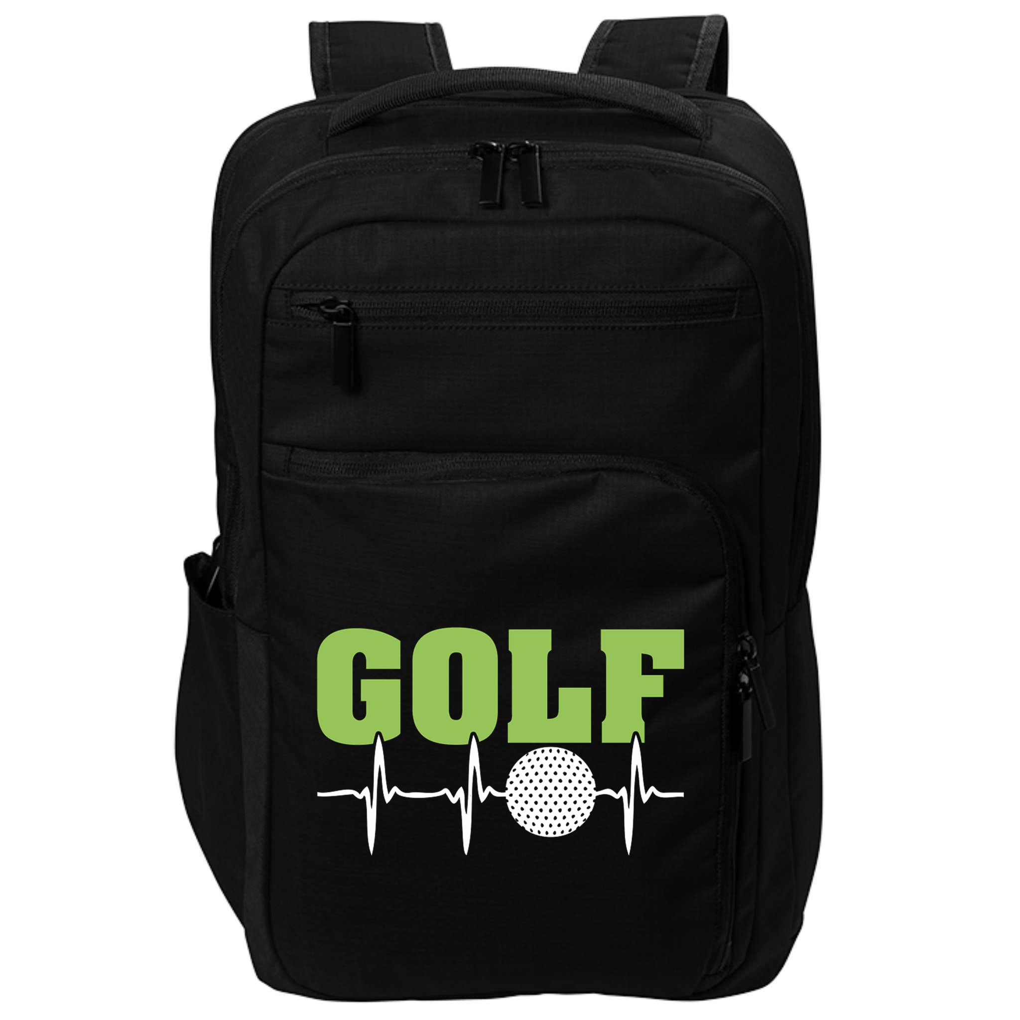 Father's Day Funny Heartbeat Golf Gift For Dad Impact Tech Backpack