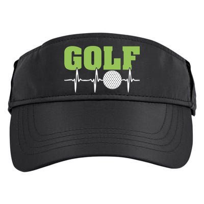 Father's Day Funny Heartbeat Golf Gift For Dad Adult Drive Performance Visor