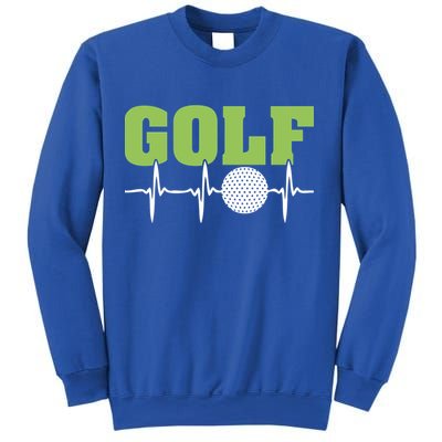 Father's Day Funny Heartbeat Golf Gift For Dad Sweatshirt