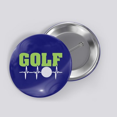 Father's Day Funny Heartbeat Golf Gift For Dad Button