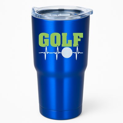 Father's Day Funny Heartbeat Golf Gift For Dad Tumbler