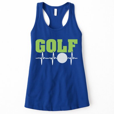 Father's Day Funny Heartbeat Golf Gift For Dad Womens Tank Top
