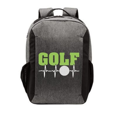 Father's Day Funny Heartbeat Golf Gift For Dad Vector Backpack