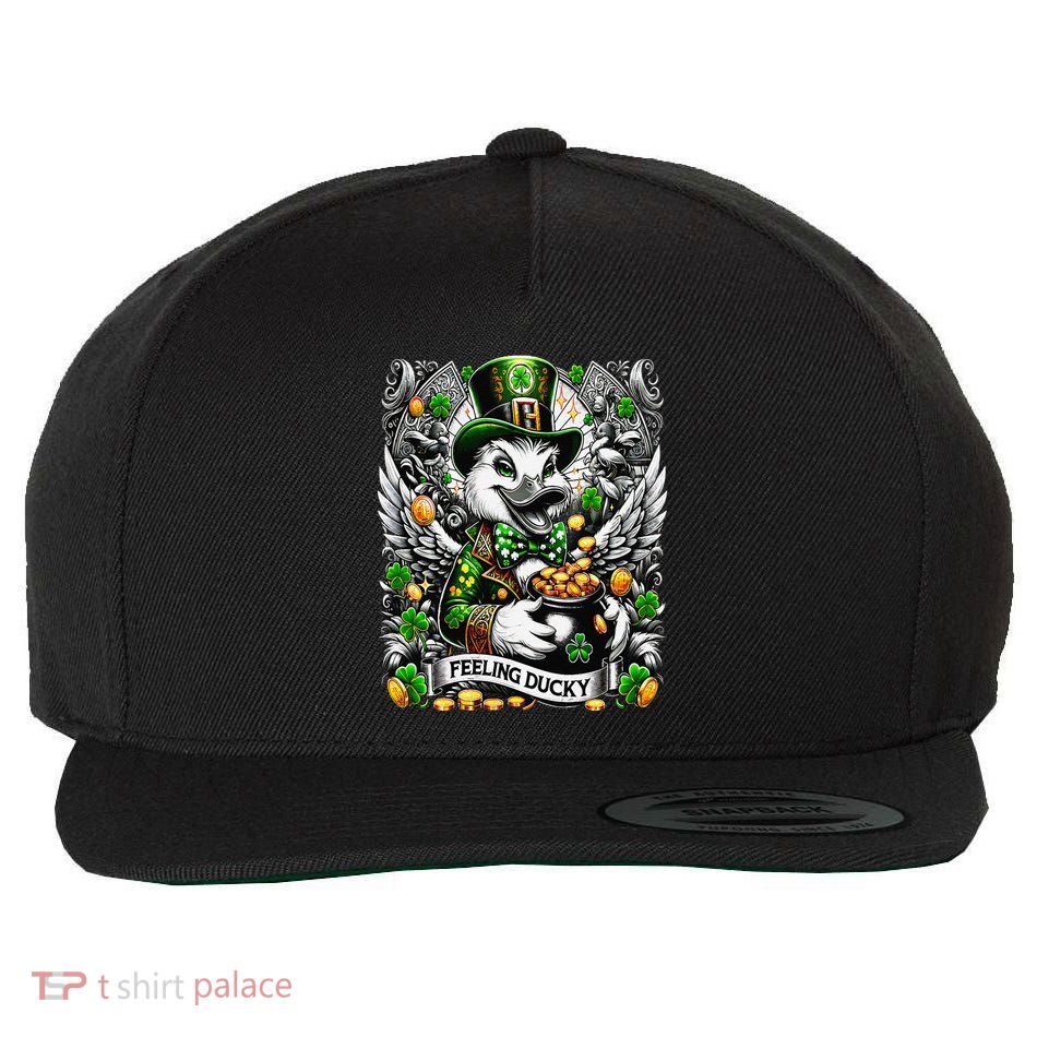 Feeling Ducky Funny Irish St PatrickS Day Lucky Duck Wool Snapback Cap