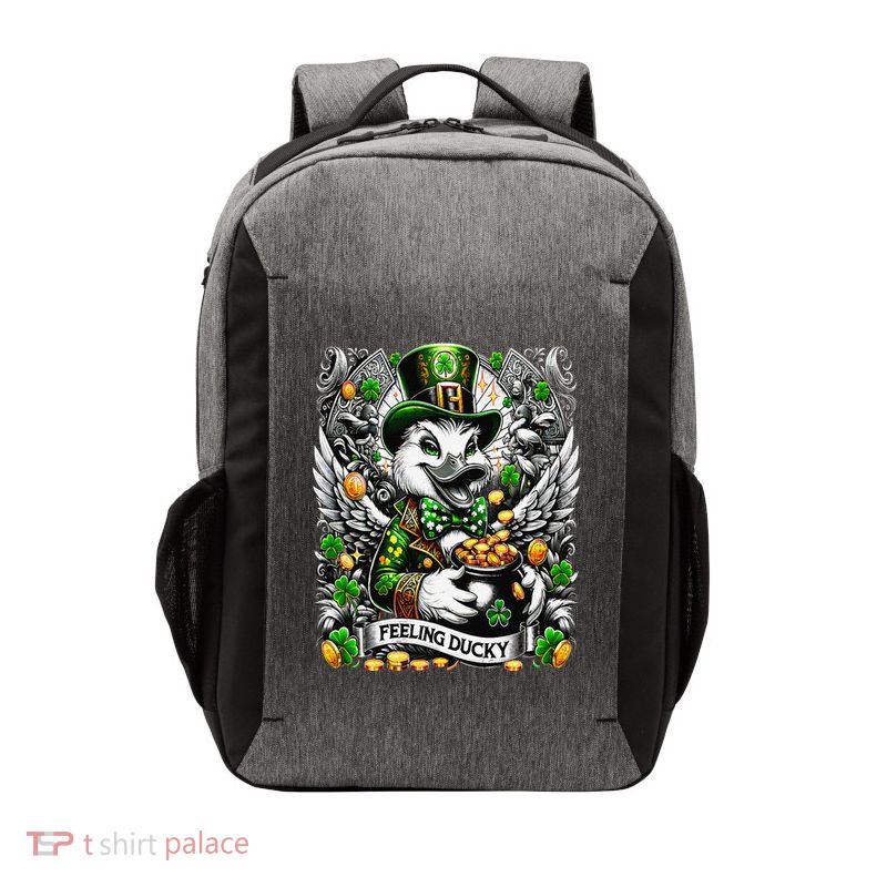 Feeling Ducky Funny Irish St PatrickS Day Lucky Duck Vector Backpack