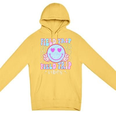 Field Day Field Trip Vibes Fun Day Groovy Teacher Student Premium Pullover Hoodie