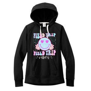 Field Day Field Trip Vibes Fun Day Groovy Teacher Student Women's Fleece Hoodie