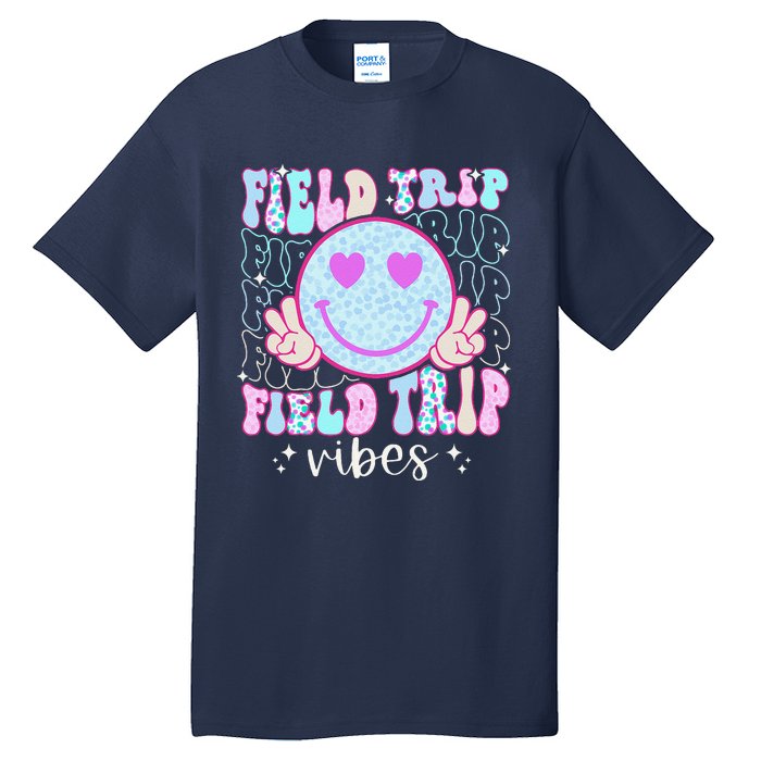 Field Day Field Trip Vibes Fun Day Groovy Teacher Student Tall T-Shirt