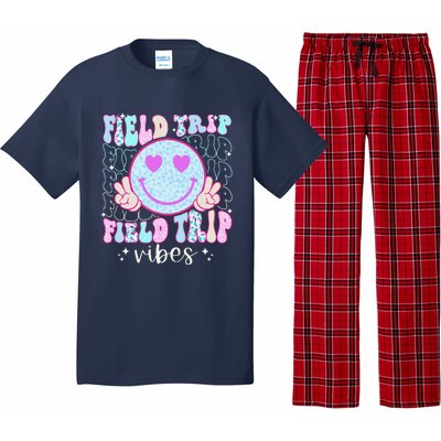 Field Day Field Trip Vibes Fun Day Groovy Teacher Student Pajama Set